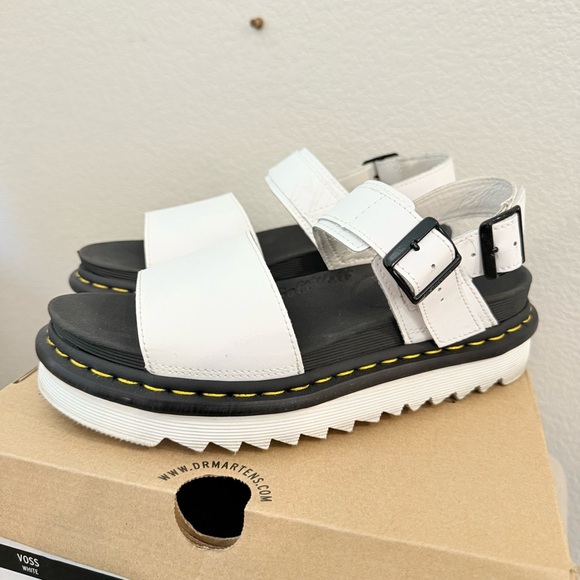 Dr. Martens Voss White and Black Sandals - Picture 2 of 6
